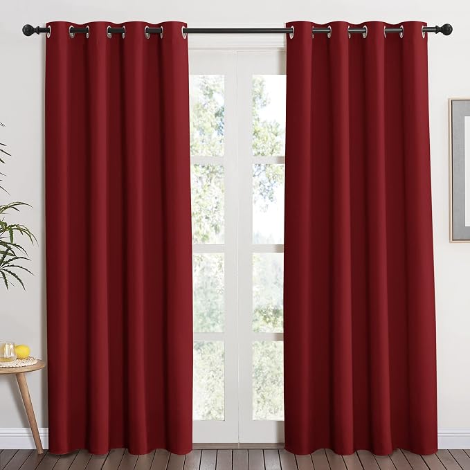 NICETOWN Burgundy Curtains for Living Room by NICETOWN