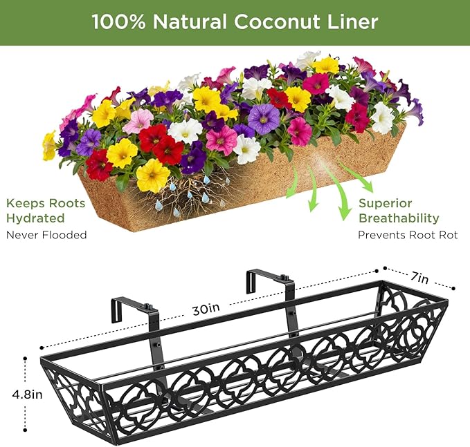 Y&M 2pcs 30" Window Boxes Horse Trough - Image 3