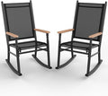 Shintenchi Outdoor Rocking Chairs Set of 2, Upgraded High Back Patio Rocking by Shintenchi