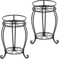 FaithLand 2 Pack Plant Stands, Heavy Duty Metal Planter Holder Indoor Outdoor by FaithLand