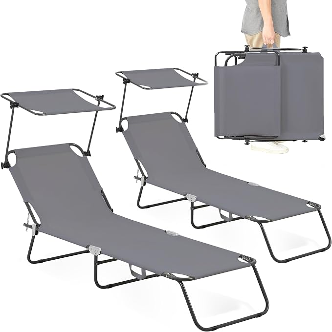 Outdoor Folding Lounge Chair by COMFYSURE
