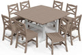 Outdoor Dining Set, HDPE 9-Piece Patio Table and Chairs Set, All-Weather by Unknown