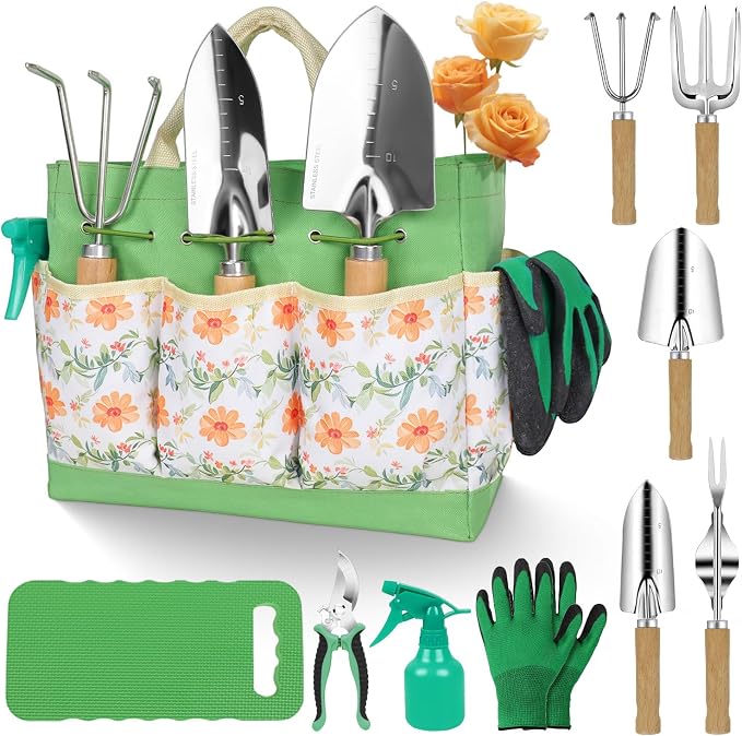 Gardening Tools 10-Piece Heavy Duty Stainless Steel Hand Tools - Image 9
