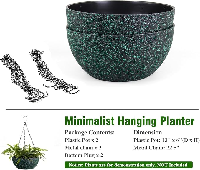 13inch Large Hanging Planters Pots - Image 4