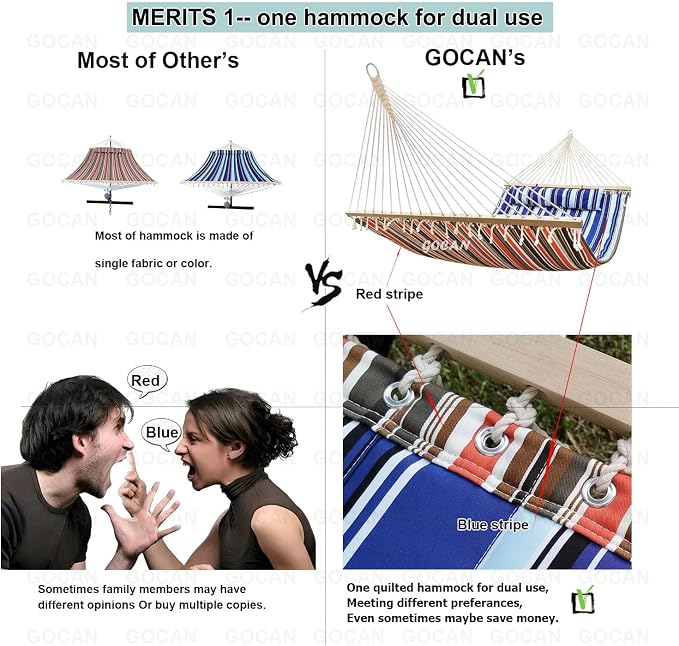 Quilted Fabric Double Hammock Won't flip - Image 7