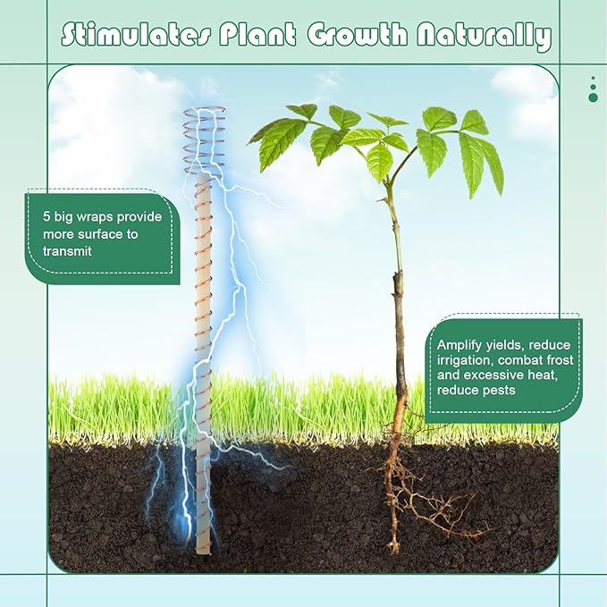 18 Pcs Electroculture Plant Stakes 13.5 Inches Long Copper Garden Stakes - Image 3