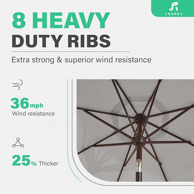 JEAREY 9FT Outdoor Patio Umbrella - Image 6