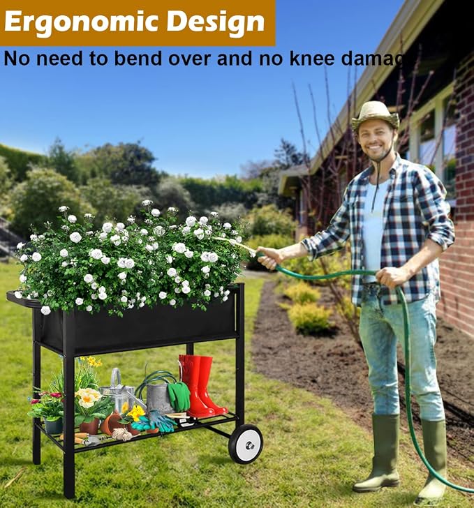 Koutemie Outdoor Raised Planter Bed Box - Image 4