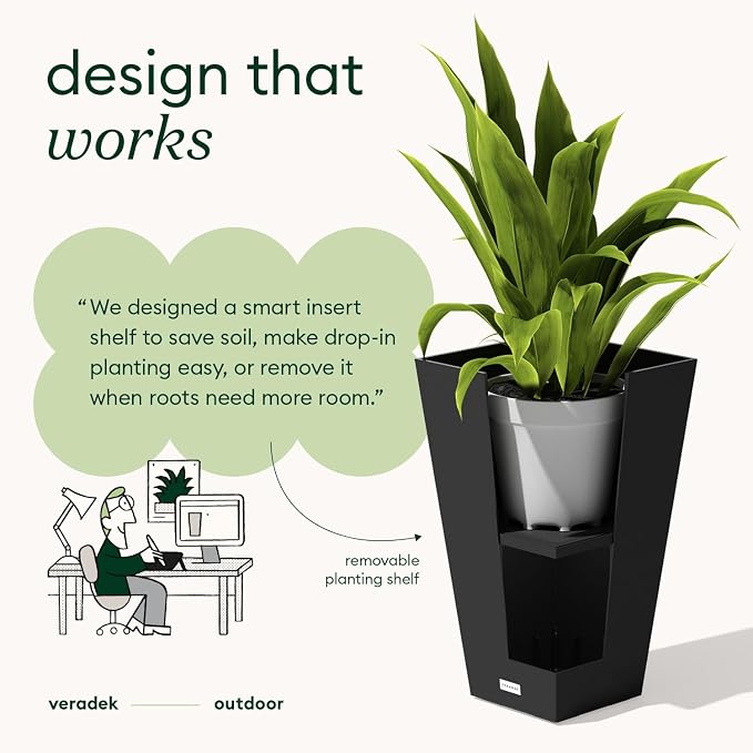 Veradek V-Resin Indoor/Outdoor Taper Planter - Image 8