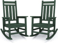 KINGYES Oversized Outdoor Rocking Chair Set of 2, All-Weather Patio Rocking by KINGYES