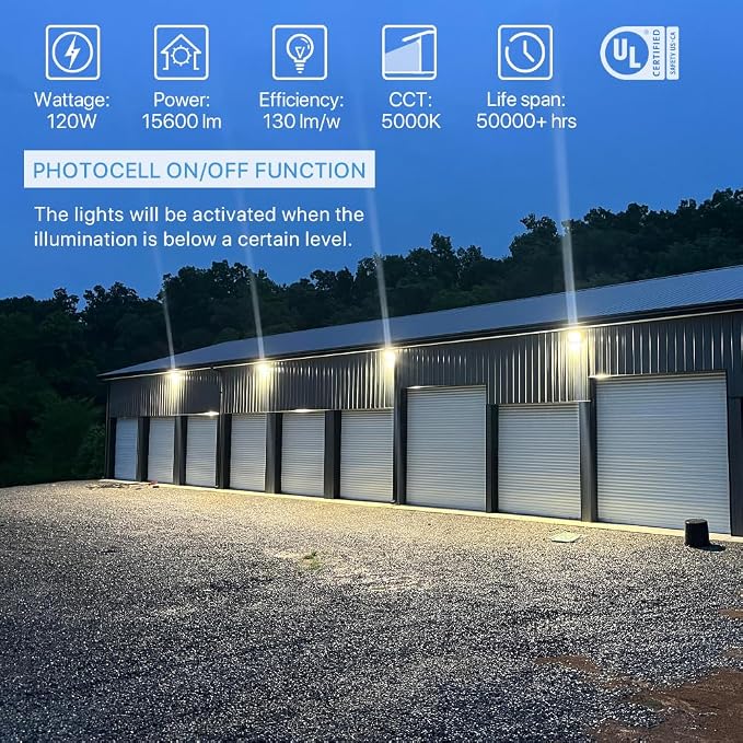 HYPERLITE LED Wall Pack Light 120W 15, 600LM Commercial and Industrial Outdoor - Image 7