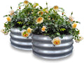 GARDMAX 2 Pack 2x2x1FT Galvanized Round Raised Garden Bed Kit, Metal Planter by ChooseGardmaxforbetterlife