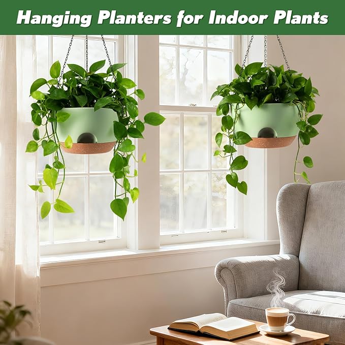 4-Piece Set of 8-Inch Hanging Planters - Image 4