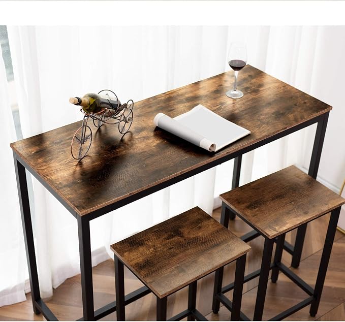 HOOBRO Bar Table, Rectangular Pub Table, 47.2” Counter Height Bar Table - Image 7