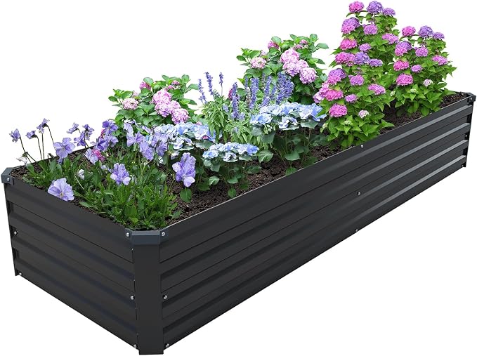 8×2×1FT Galvanized Raised Garden Bed Kit, Metal Planter Boxes, Large Outdoor - Image 8