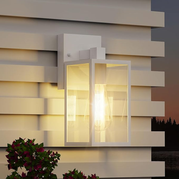 WIHTU White Outdoor Lights for House, LED Exterior Front Porch Light fixtures by WIHTU