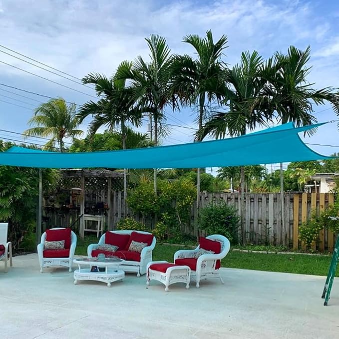 Quictent 20x16ft Rectangular Sun Shade Sail 185G HDPE Canopy 98% UV Block - Image 8