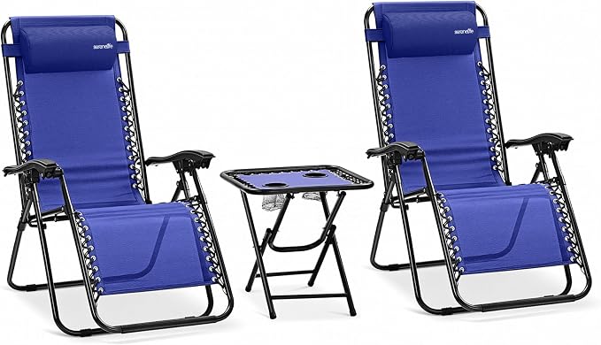 SereneLife Outdoor Zero Gravity Lounge Chair Set by SereneLife