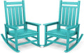 SERWALL Oversized Outdoor Rocking Chair Set of 2, HDPE Rocker by SERWALL