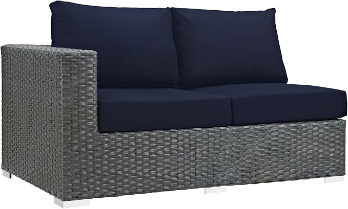 Modway EEI-1858-CHC-NAV Sojourn Wicker Rattan Outdoor Patio Coffee Table by Modway