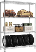 IZEUK 4-Tier Adjustable Heavy Duty Metal Wire Shelving Unit, Wide Storage Rack by IZEUK