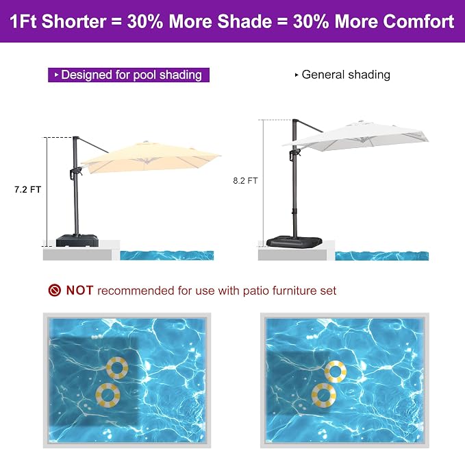 PURPLE LEAF 8' X 8' Patio Umbrella - Image 2