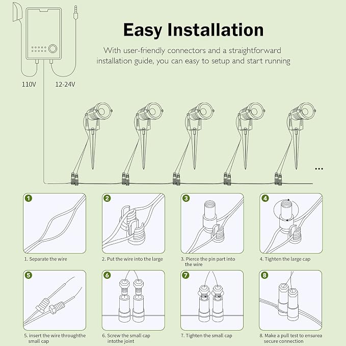 Low Voltage Landscape Lights, 10W 12/24V 2700K Warm White Landscape Lighting - Image 5