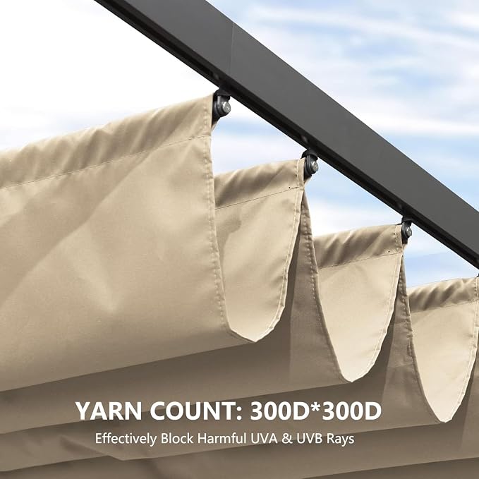 Pergola Shade Cover Replacement Canopy Top Compatible - Image 6