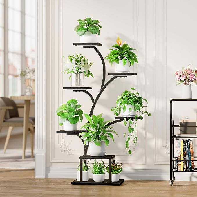 Plant Stand Indoor with Grow Lights, 7 Tiered Indoor Plant Shelf, Metal Plant - Image 5