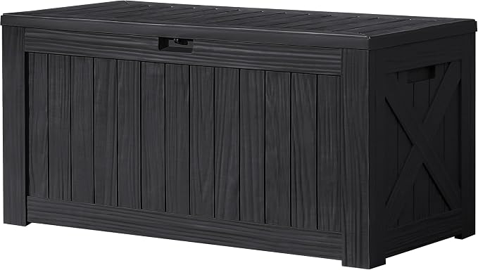 Devoko 120 Gallon Deck Box Resin Outdoor Storage Box Waterproof by DEVOKO