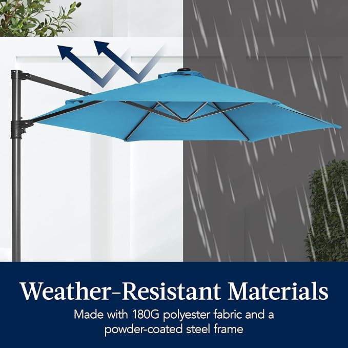 Best Choice Products 10ft Offset Cantilever Hanging Market Patio Umbrella - Image 5
