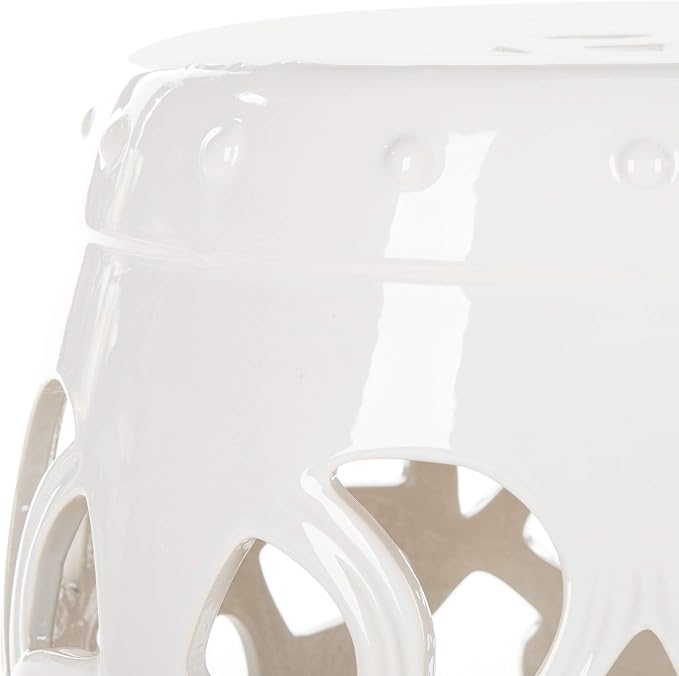 Safavieh Castle Gardens Collection Imperial Vine Antique White Glazed Ceramic - Image 8
