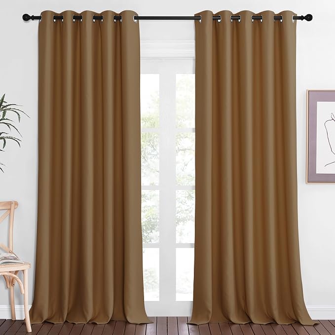 NICETOWN Sliding Door Window Treatment Blackout Patio Door Curtain Panels by NICETOWN