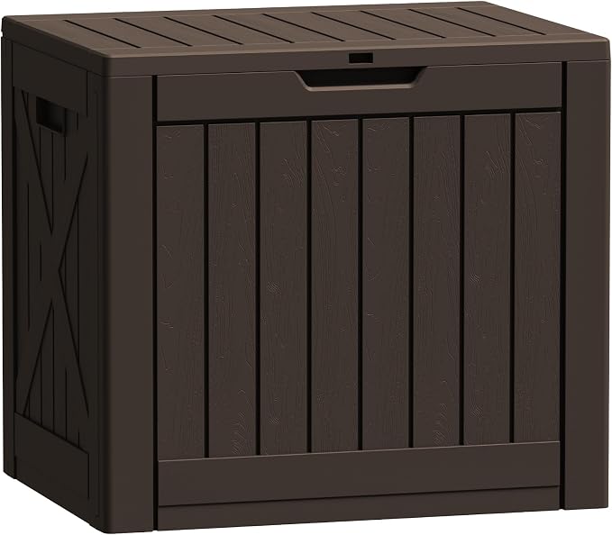 Flamaker Resin Deck Box 40 Gallon Waterproof Outdoor Indoor Storage Box by Flamaker