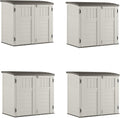 Suncast 4 Pack 34 Cu Ft Capacity Horizontal Outdoor Storage Shed by Suncast