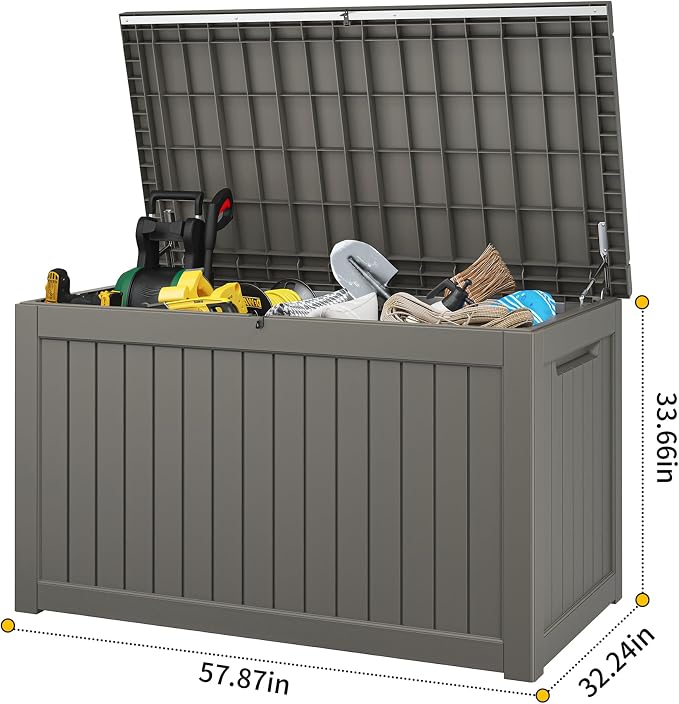 Outdoor Storage Box, Resin Deck Boxes Indoor and outdoor, Waterproof Storage - Image 2