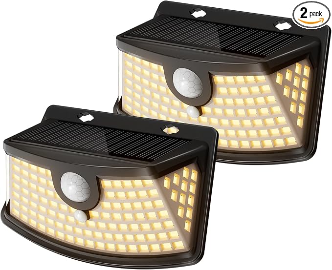 Aootek New Solar Motion Sensor Lights 120 LEDs by Lightupeveryconer