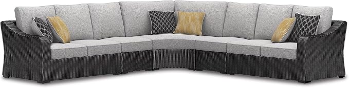Signature Design by Ashley Beachcroft Curved Modern 5-Piece Outdoor Sectional by SignatureDesignbyAshley