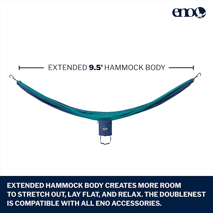 ENO, Eagles Nest Outfitters DoubleNest Lightweight Camping Hammock, 1 to 2 - Image 2