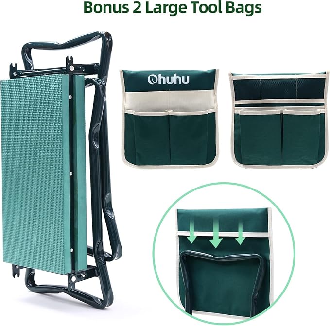 Ohuhu Garden Kneeler and Seat Heavy Duty, Upgraded Gardening Stool - Image 7