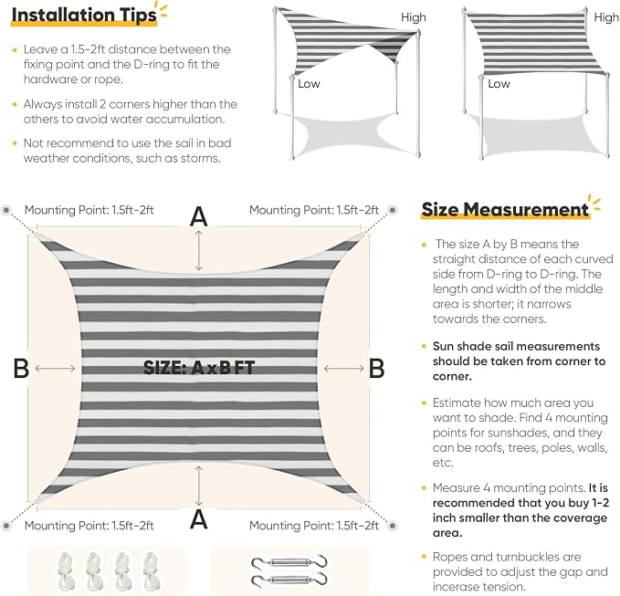 Quictent 20x26ft Sun Shade Sail - Image 6