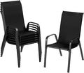 TLSUNNY Patio Chairs, Stackable Textilene Outdoor Dining Furniture by TLSUNNY