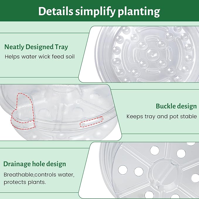 20 Pack 5 Inch Clear Self Watering Plant Pots - Image 5