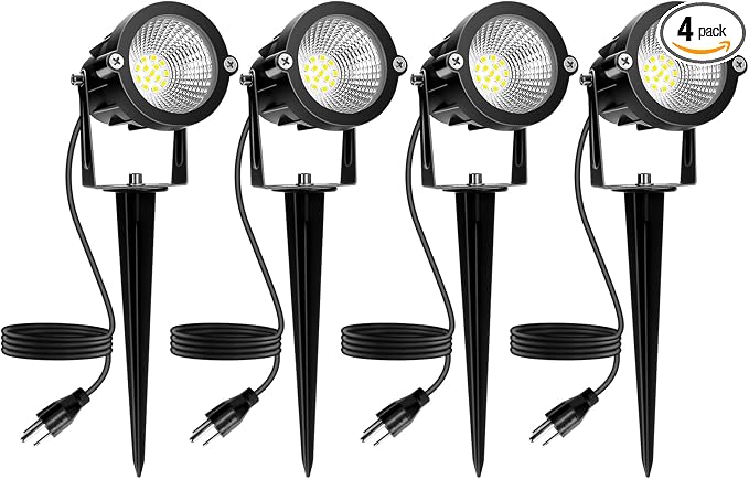 Outdoor Spotlight Cool White 6000K, 10W LED Spot Lights Outdoor by REEGOLD