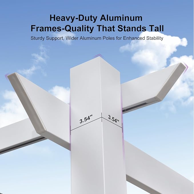 PURPLE LEAF 10' x 13' Aluminum Outdoor Pergola Retractable Pergola - Image 7