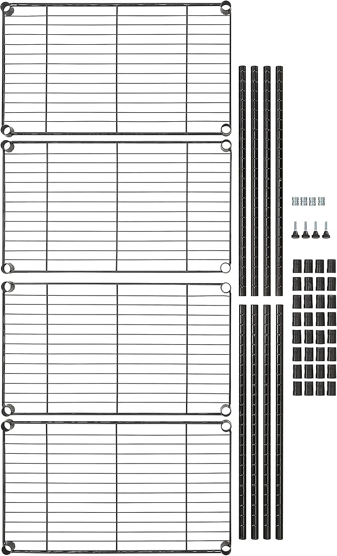 Amazon Basics 4-Shelf Steel Wire Storage Shelves - Image 7