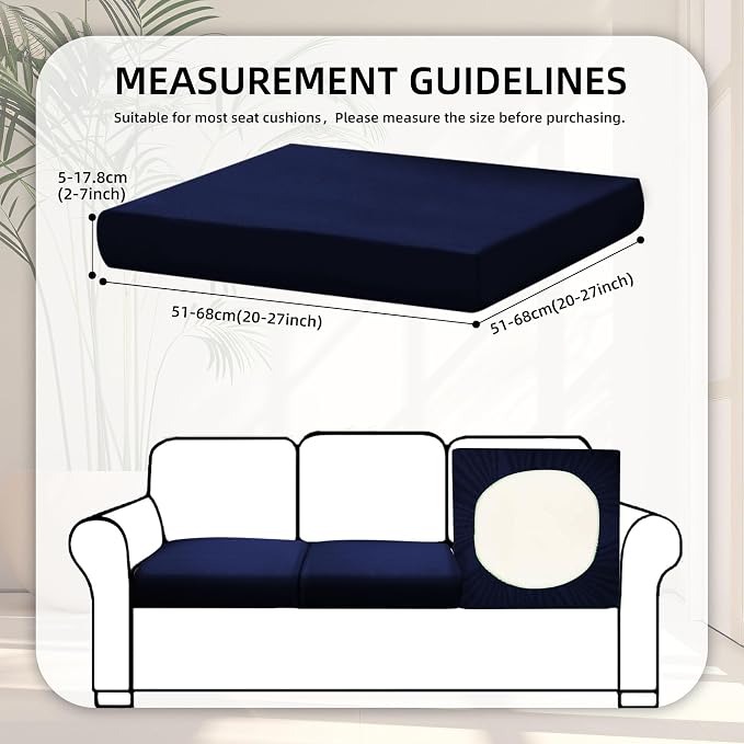 8Pcs Stretch Patio Cushion Covers, Outdoor Couch Covers Replacement, Outdoor - Image 2