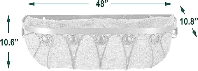 Arcadia Garden Products Hanging Window Basket Metal Trough Flower Planter - Image 5