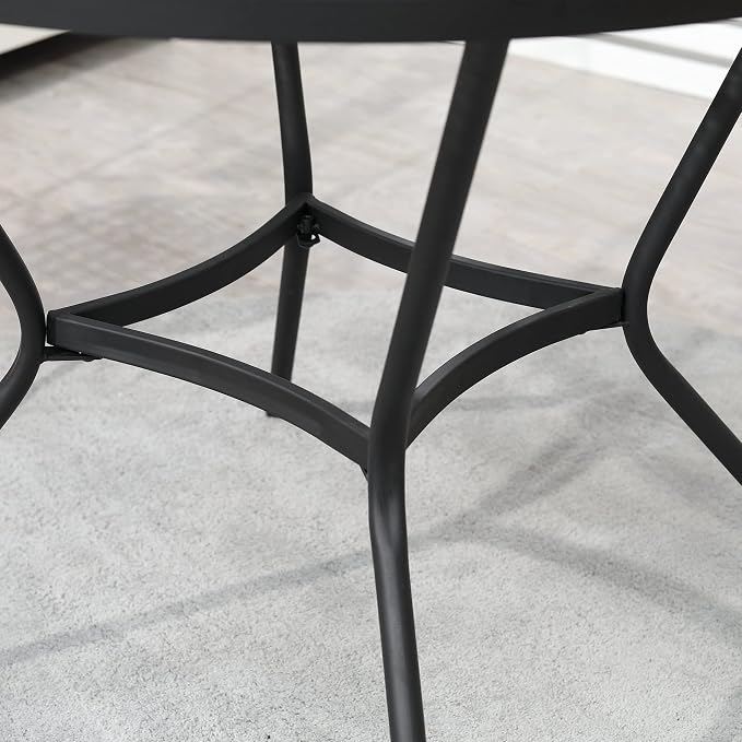 Outsunny 35" Round Outdoor Patio Bistro Dining Table, French Cafe Style - Image 8