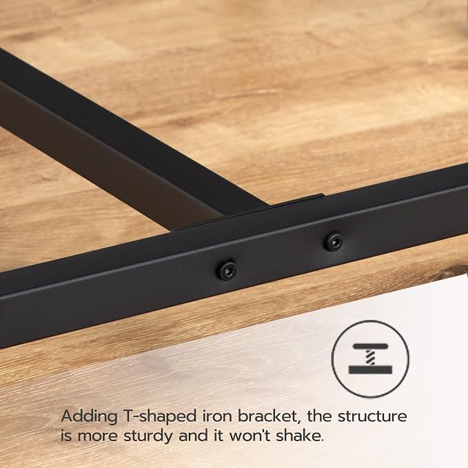 HOOBRO Bar Table and Chairs Set, 47.2” Rectangular Pub Table - Image 5